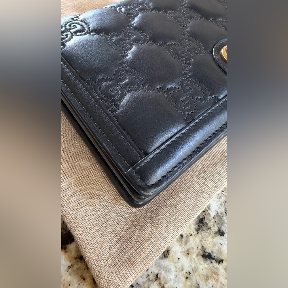 Gucci GG MATELASSÉ CHAIN WALLET * Authentic - Picture 8 of 12